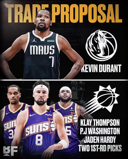 和歐文濃眉組三巨？美媒：獨(dú)行俠可用克萊+PJ+哈迪+倆首輪去換KD